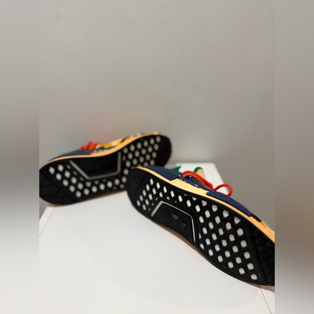 Pharrell X Adidas Animal Print Sneakers with Orange Laces - Picture 6 of 6